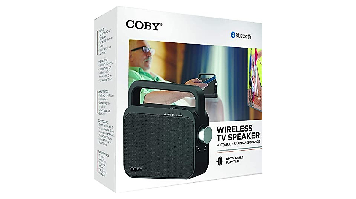 Coby Wireless TV Speaker for Hard of Hearing & Seniors