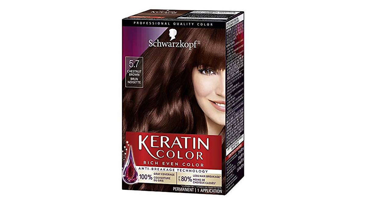 Schwarzkopf Keratin Color Chestnut Brown Hair Dye | Long-Lasting & Less ...