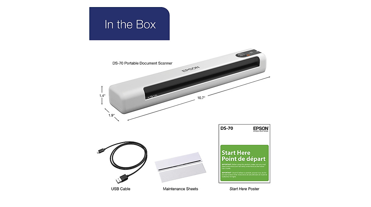 Epson DS-70 Portable Document Scanner for On-the-Go Efficiency