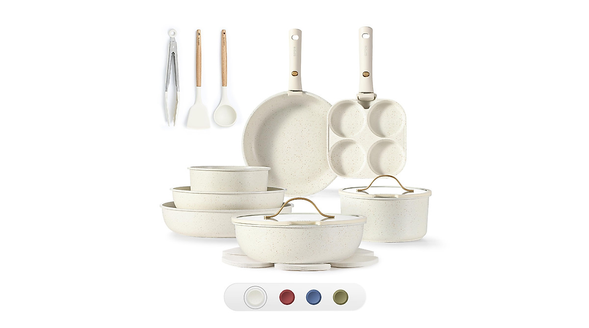CAROTE 19pcs Nonstick Cookware Set - Kitchen Essential
