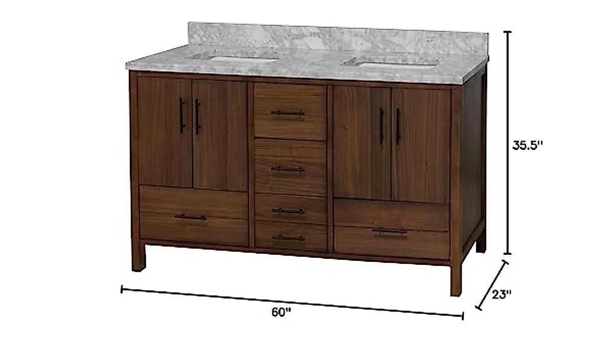 Kitchen Bath Collection California Double Bathroom Vanity 60-inch