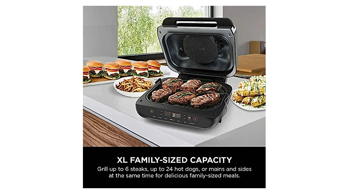 Ninja FG551 Foodi Smart XL Grill & Air Fryer - 6-in-1 Indoor Cooking