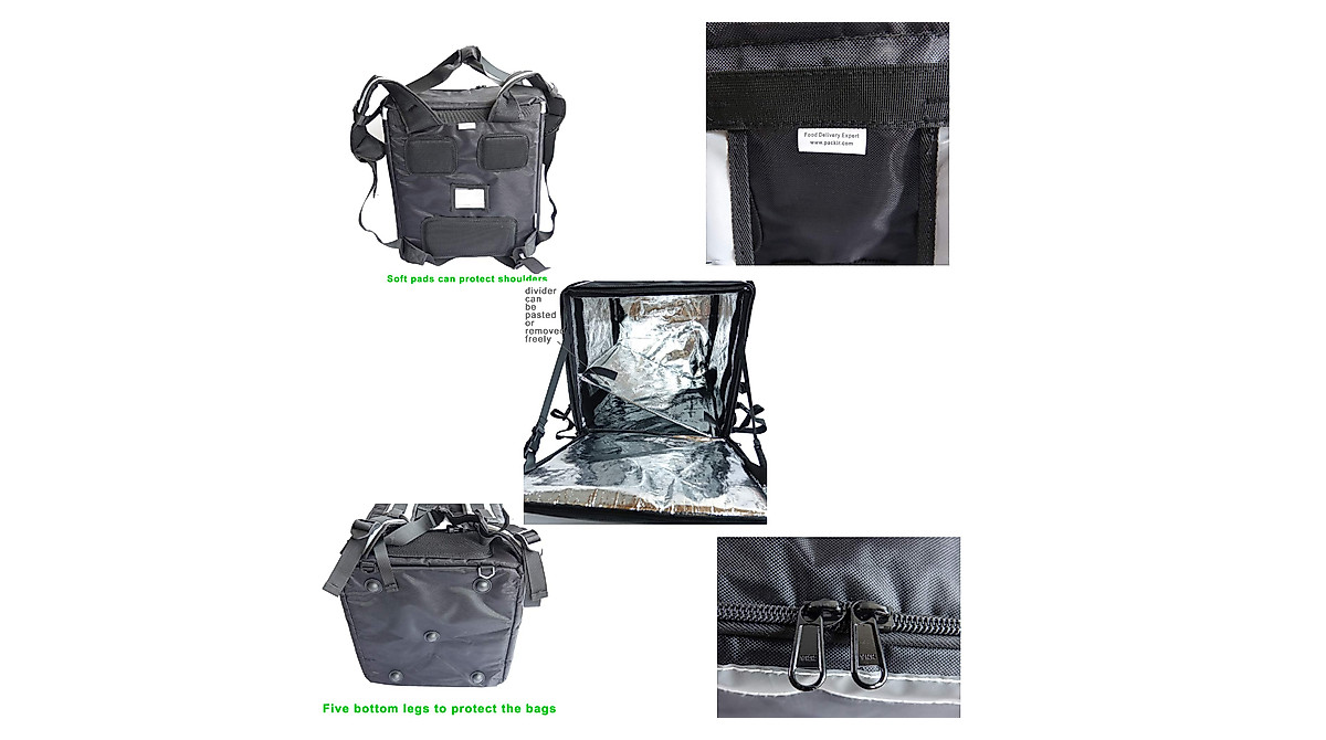 Heat Insulation Food Delivery Bag for Motorcycle & Bike - Packir