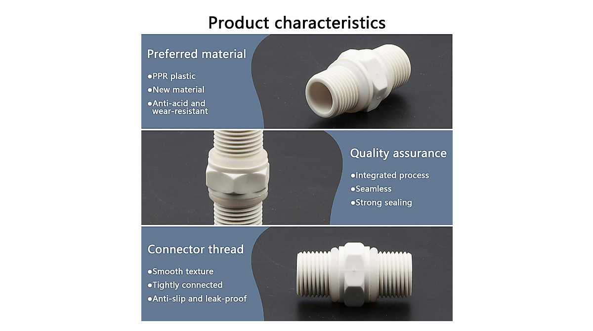 5 PCS Nylon Pipe Connect Fittings for RO Water Systems