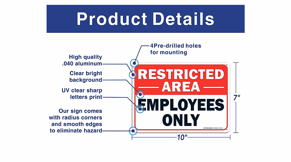 T&R AED Sign - 2 Pack - 10 x 7 Inches Rust Free .040 Aluminum -Reflective, UV Protected, Waterproof, Weatherproof and Fade Resistant - 4 Pre-drilled Holes T&R AED Sign - 2 Pack - 10 x 7 Inches Rust Free .040 Aluminum -Reflective, UV Protected, Waterproof, Weatherproof and Fade Resistant - 4 Pre-drilled Holes