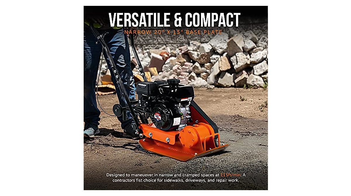 Powerful SuperHandy Plate Compactor - 4200 lbs Force