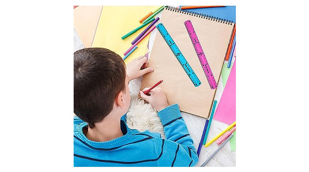 Flexible Ruler Set - 12 Inch Soft Bendable Rulers