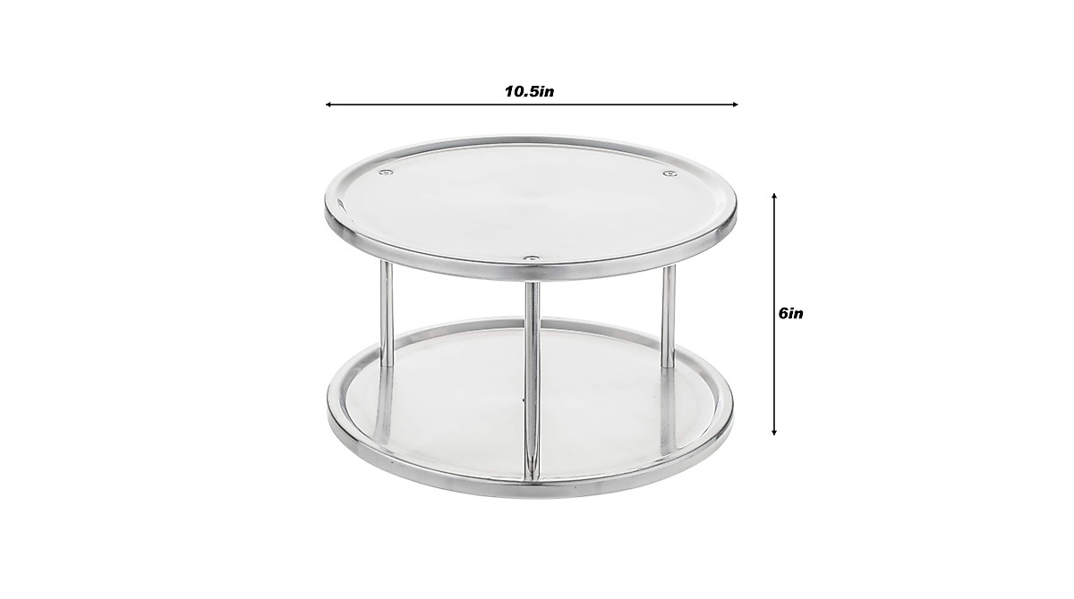 Simpli-Magic 2-Tier Lazy Susan Stainless Steel Organizer