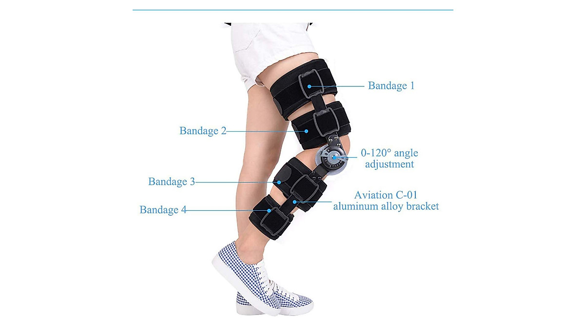 Adjustable Hinged Knee Joint Brace for Pain Relief