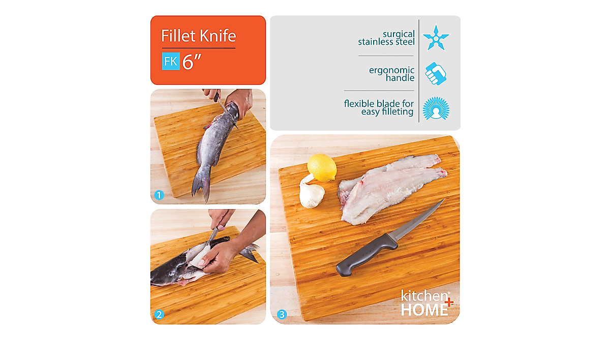 Kitchen + Home 7” Fillet Knife - Sharp & Flexible