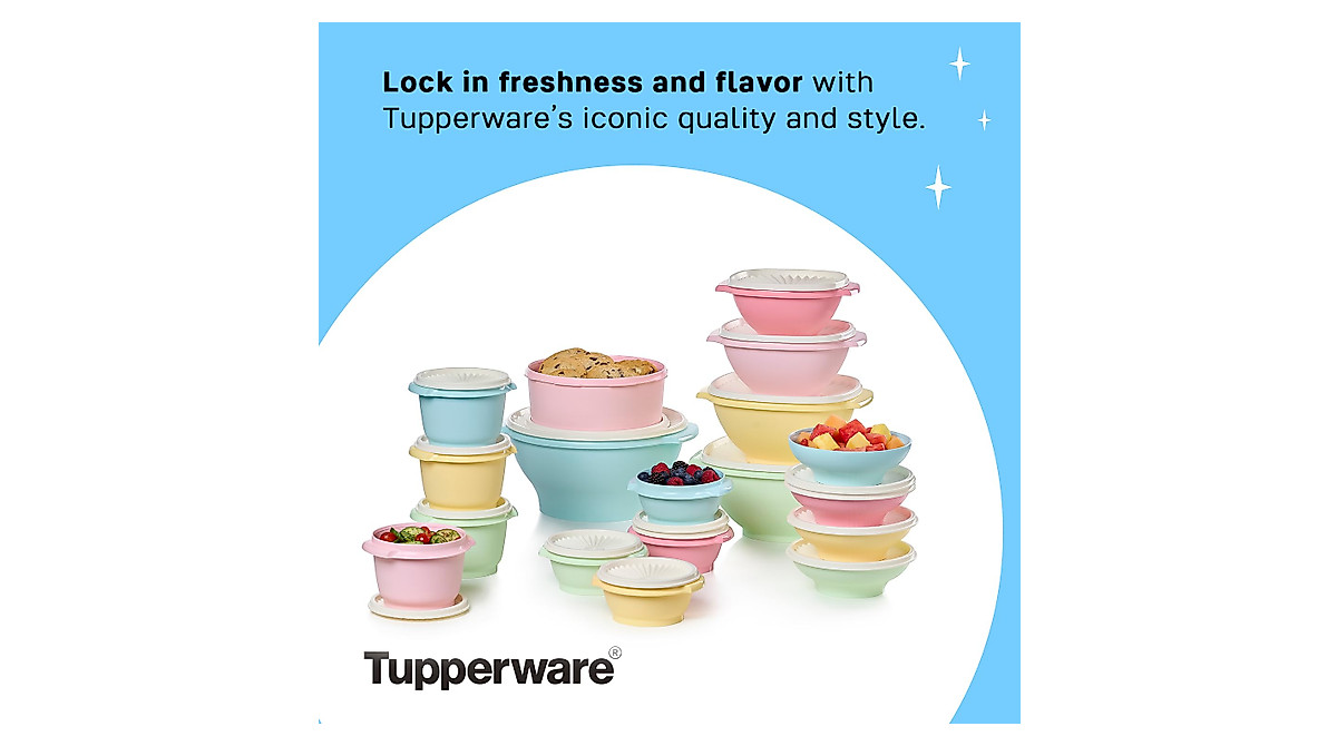 Tupperware Heritage 36 Piece Food Storage Set - Vintage Colors