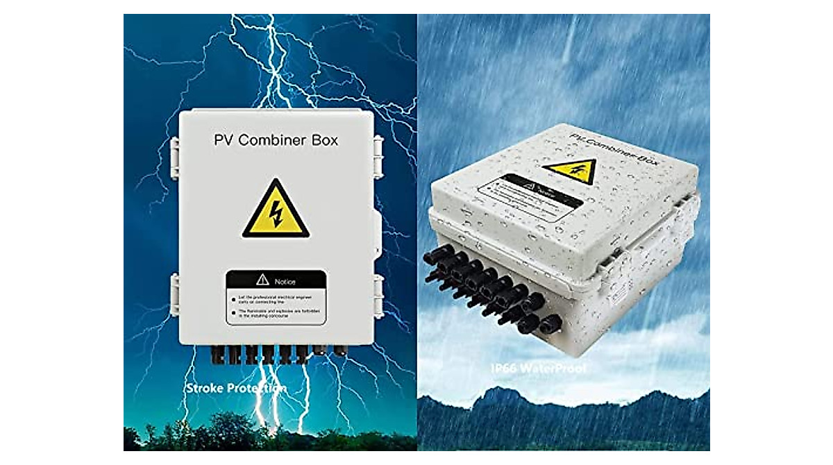 6 String Solar Combiner Box with IP66 Protection