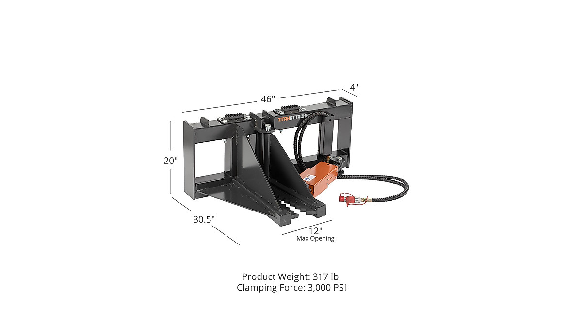 Titan Attachments Tree and Post Puller for Skid Steers | Heavy Duty Tool