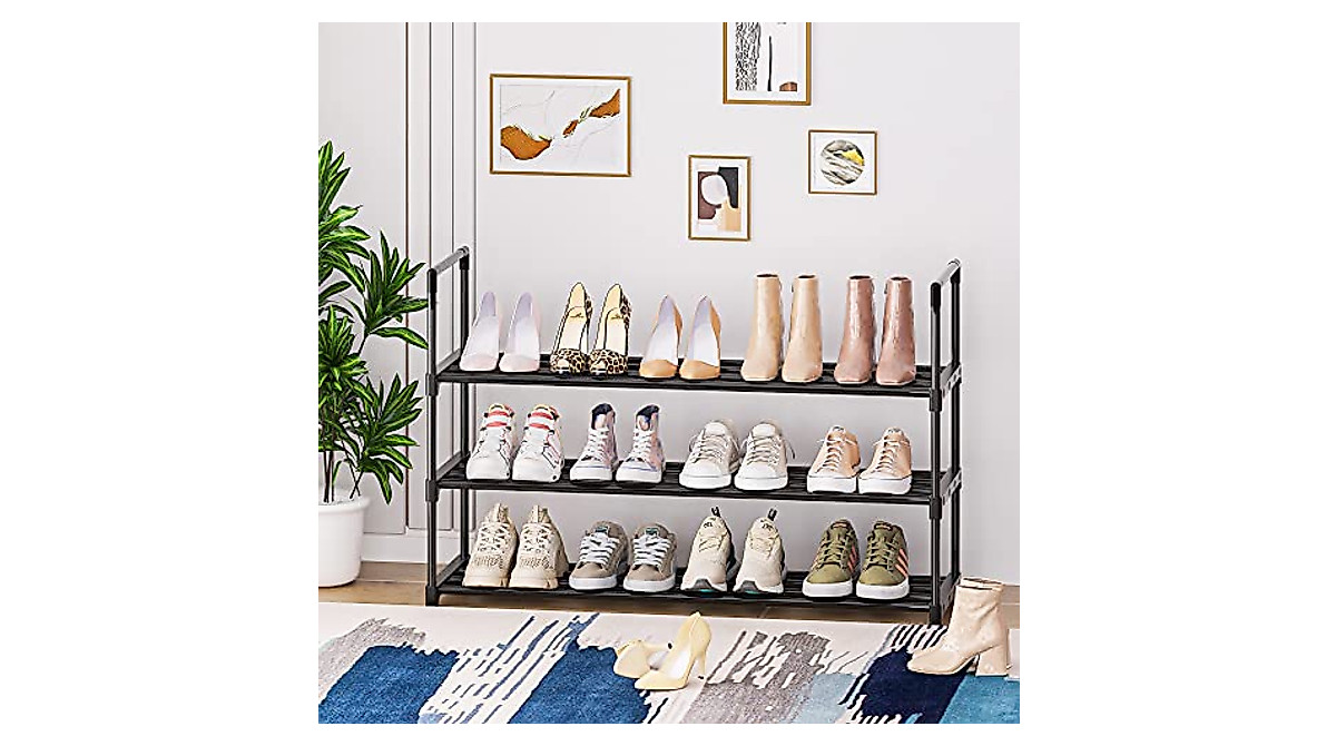 Sturdy OYREL 3-Tier Shoe Rack for Organized Entryway