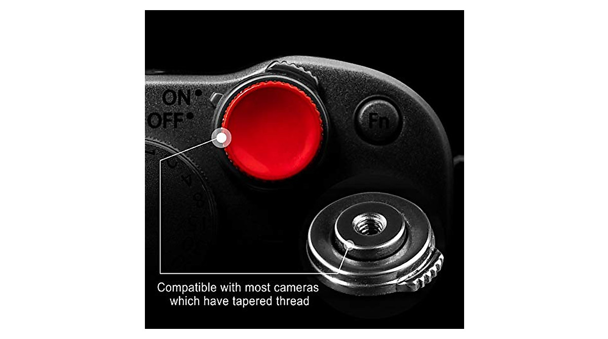 Camera Shutter Button 2 Pack - Elegant Red Soft Release for Cameras