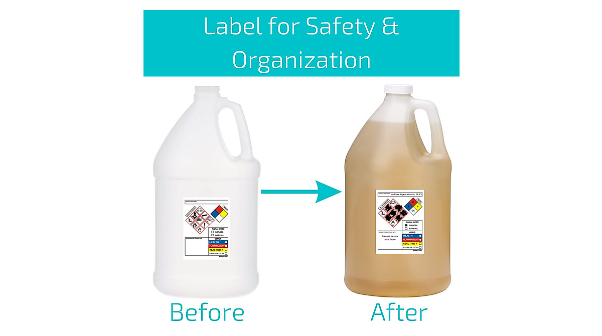SDS OSHA Data Labels - Chemical Safety Stickers Roll of 250