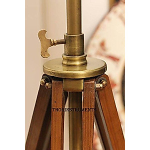 Classic Design Teak Natural Wood Tripod Floor Lamp Nautical Home Decor