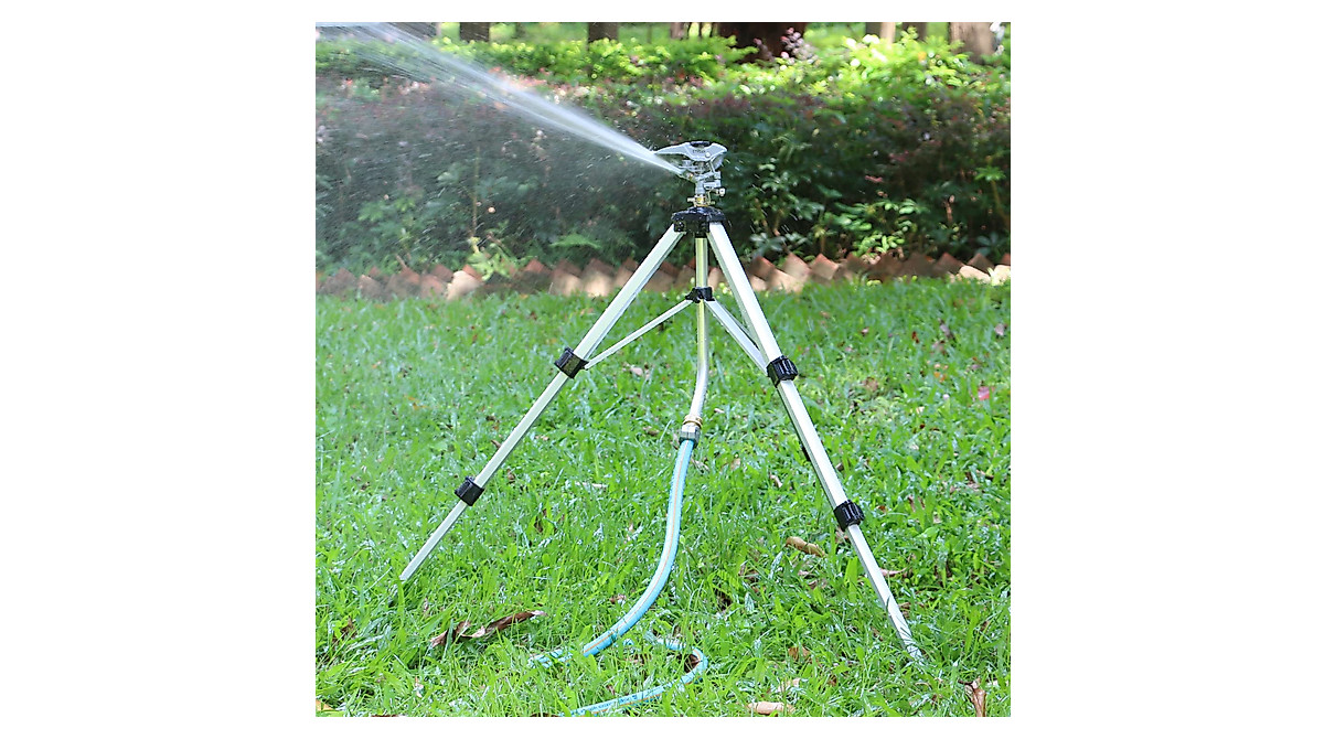 STYDDI Heavy Duty Impact Sprinkler - Tall Metal Tripod for Large Gardens