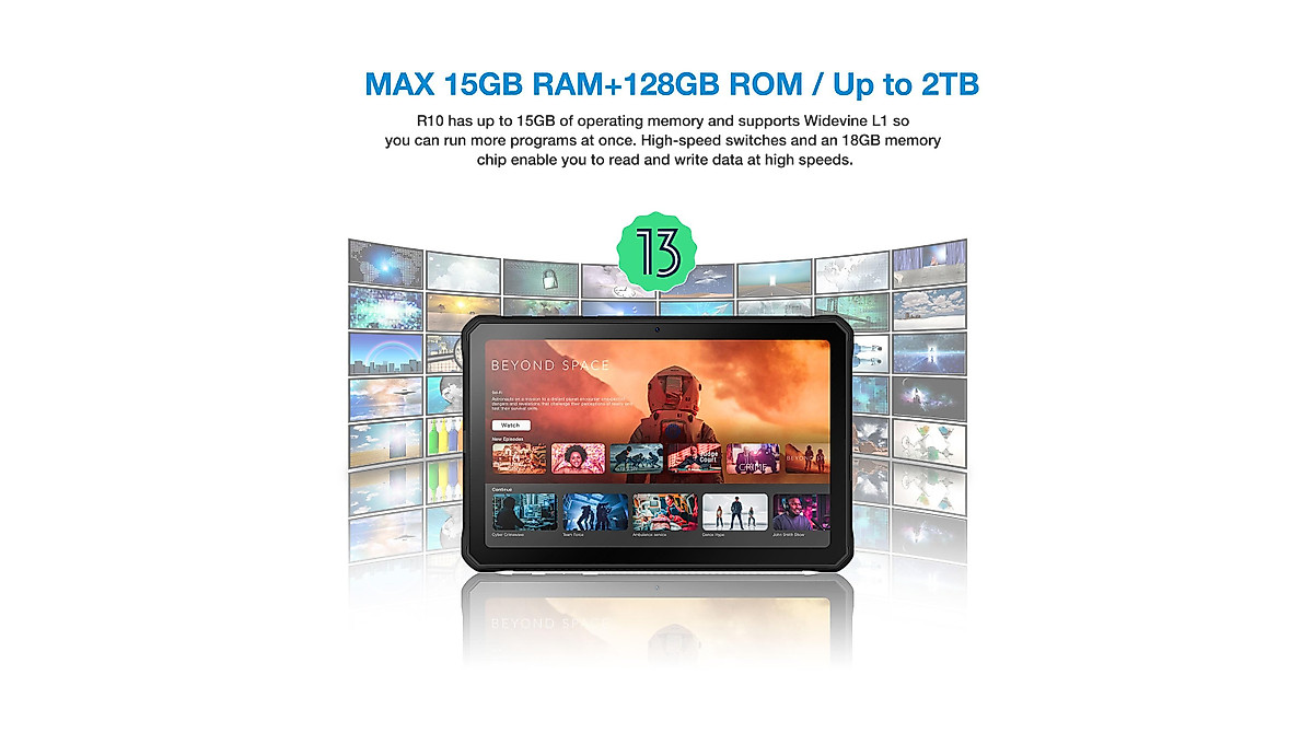 DOOGEE R10 Rugged Tablet - 10.36” 2.4K Display, Durable