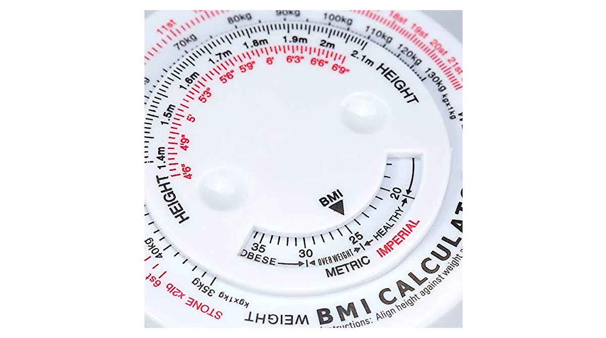 BMI Body Mass Index Retractable Tape Measure for Weight Loss & Fitness