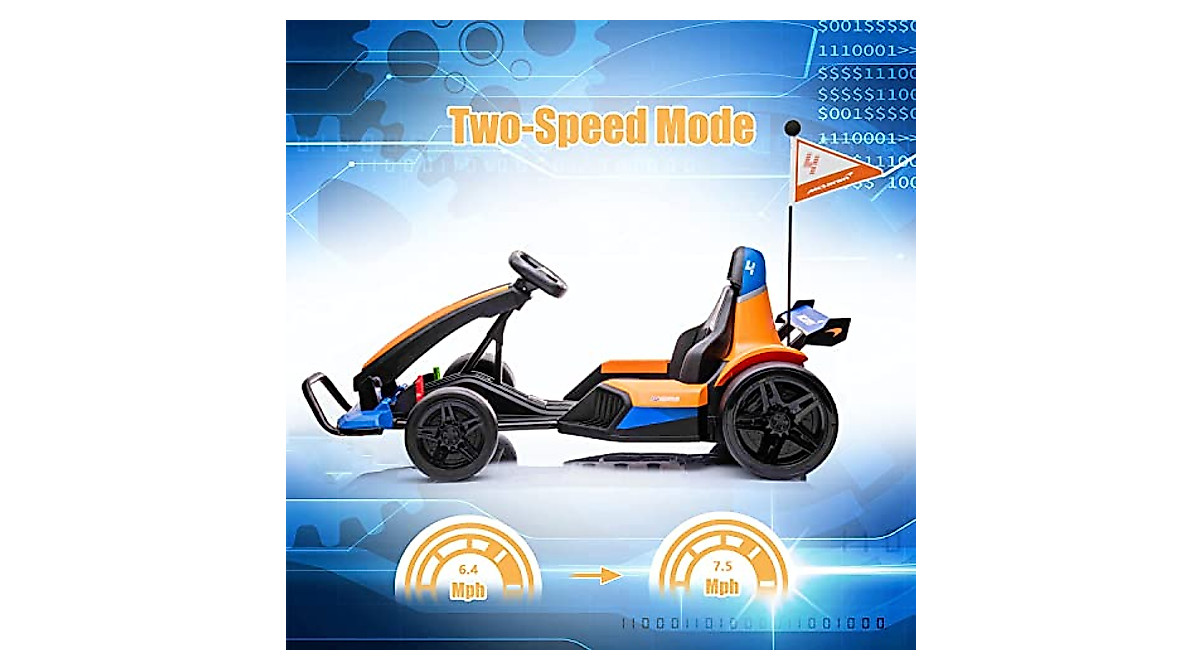 24V Electric Go Kart: Kids Ride On Car w/ Sound & Speed