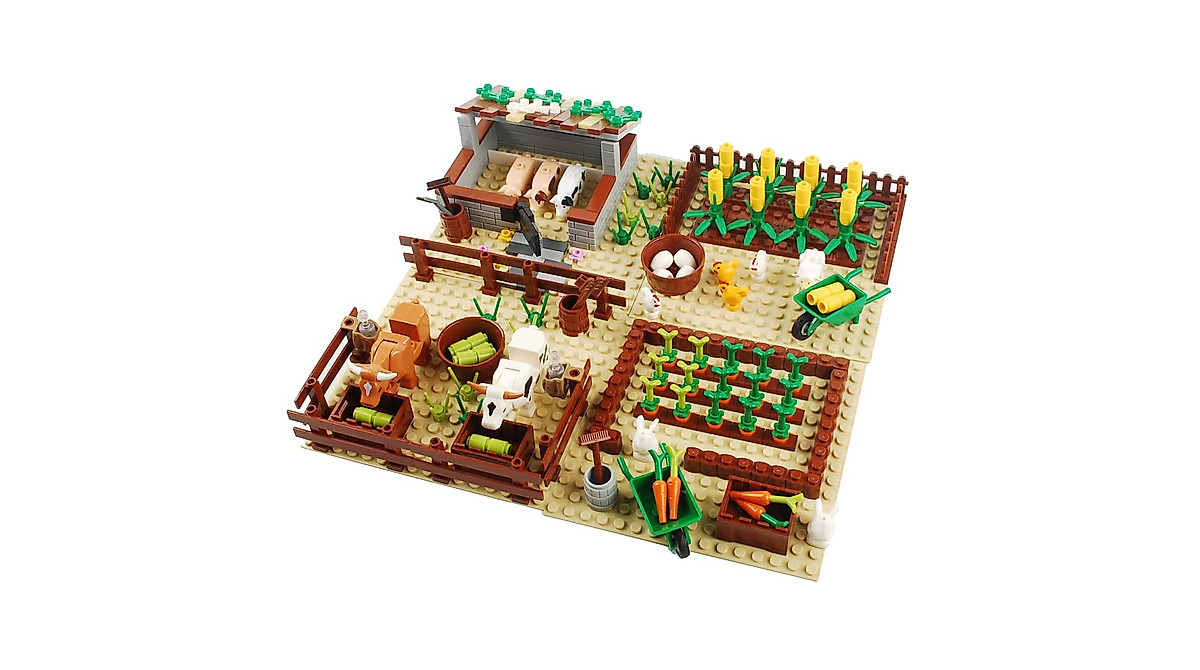 BAENRCY Farm Building Blocks Kit for Kids – Creative Animal & Plant Set