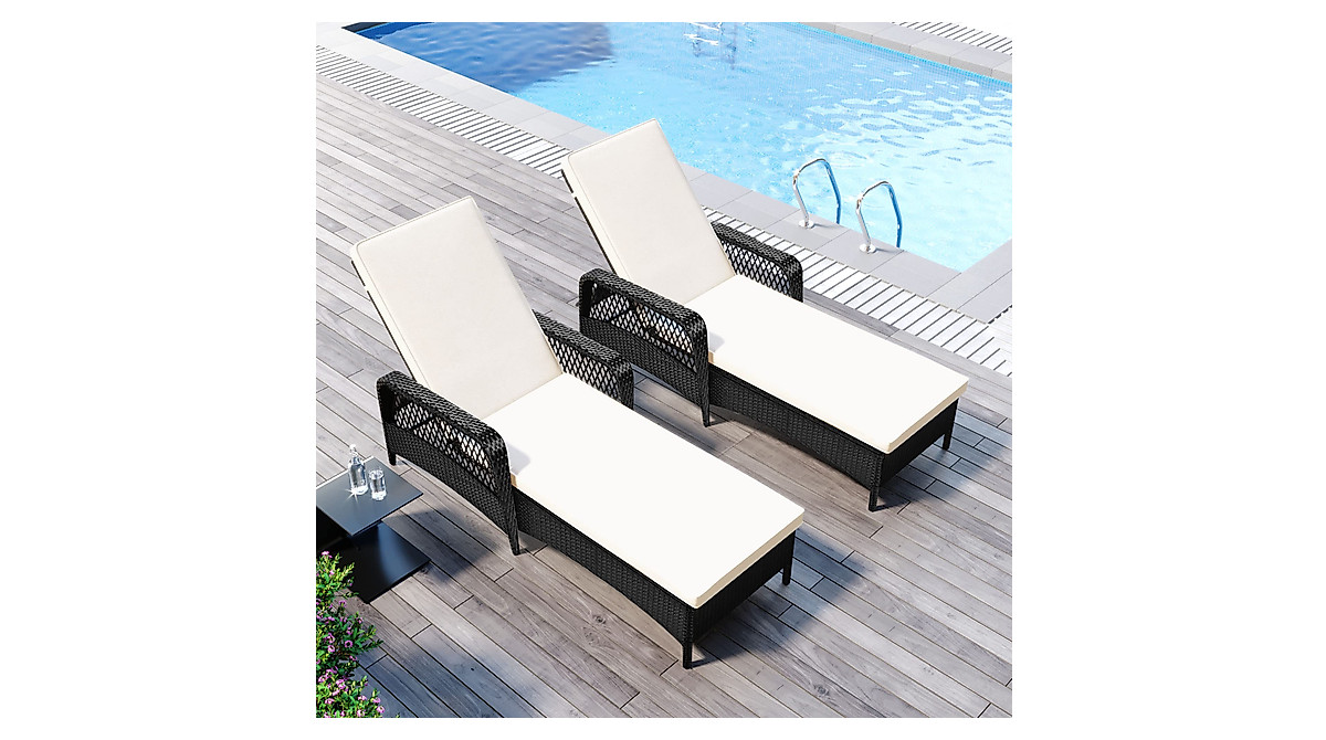 Merax Patio Lounge Set - Durable Rattan Outdoor Chairs for Poolside