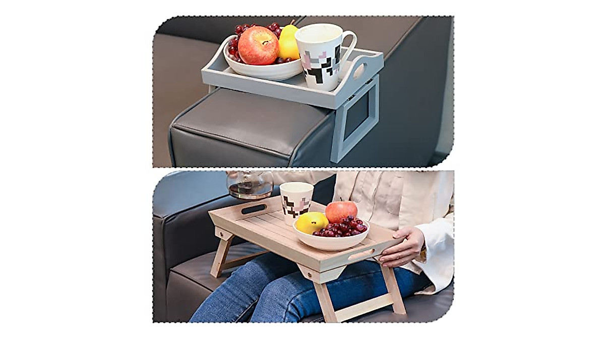 PATIKIL Portable Breakfast Tray Table - 2 Pack