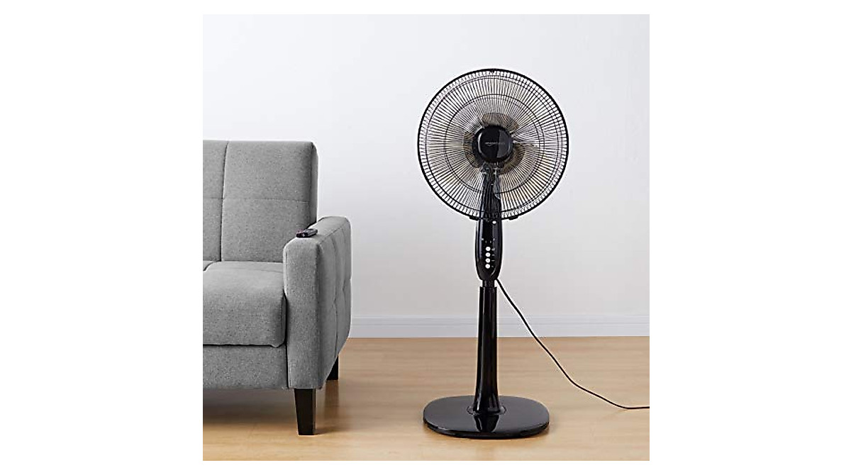 Amazon Basics 16-Inch Oscillating Pedestal Fan with Remote