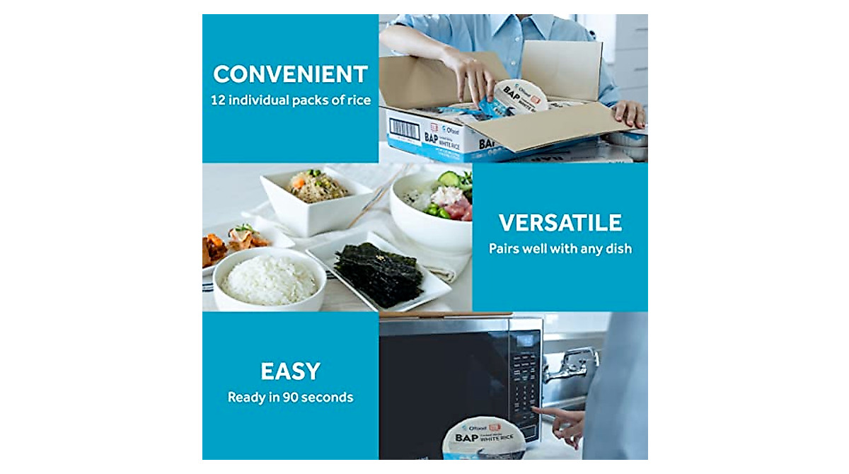 O'Food Instant Rice Pack of 12 | Quick & Versatile White Rice