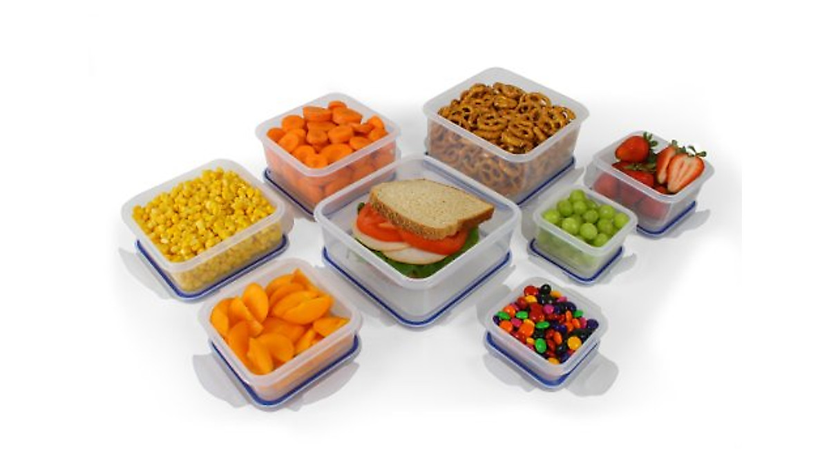 Popit! 8 Clear Leak-Proof Food Storage Container Set