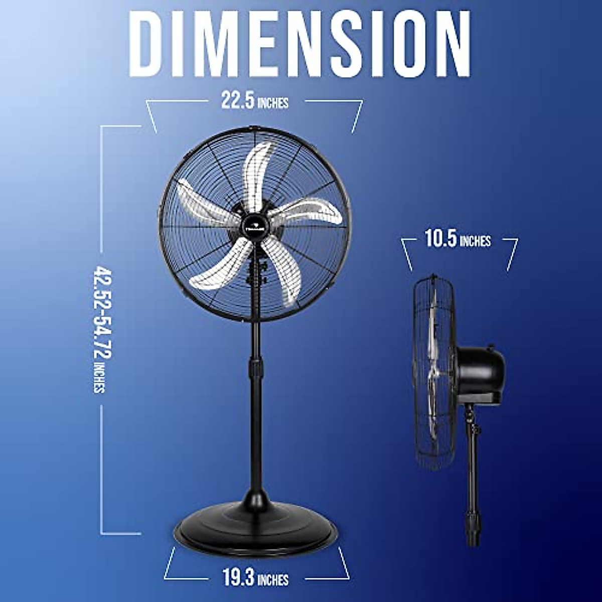 Tornado 20" High Velocity Oscillating Fan - 5000 CFM