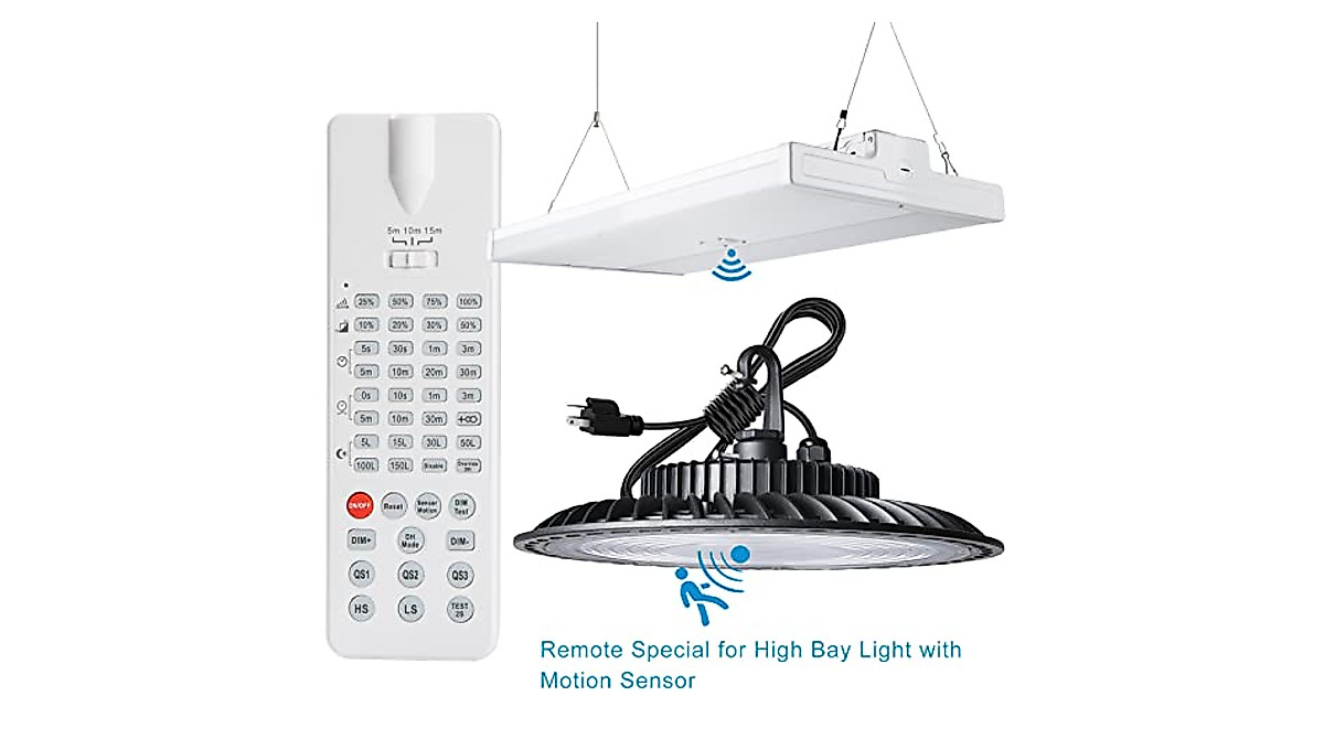 Lightdot Remote Control for LED High Bay Lights with Motion Sensor