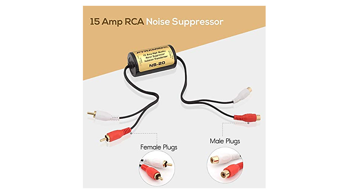 Pyramid 200W RCA Noise Suppressor for Clear Audio