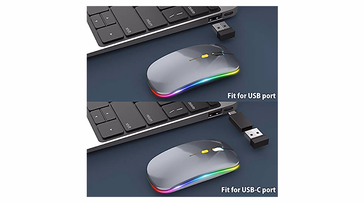 Upgrade LED Wireless Mouse with Silent Click & 3 DPI Levels