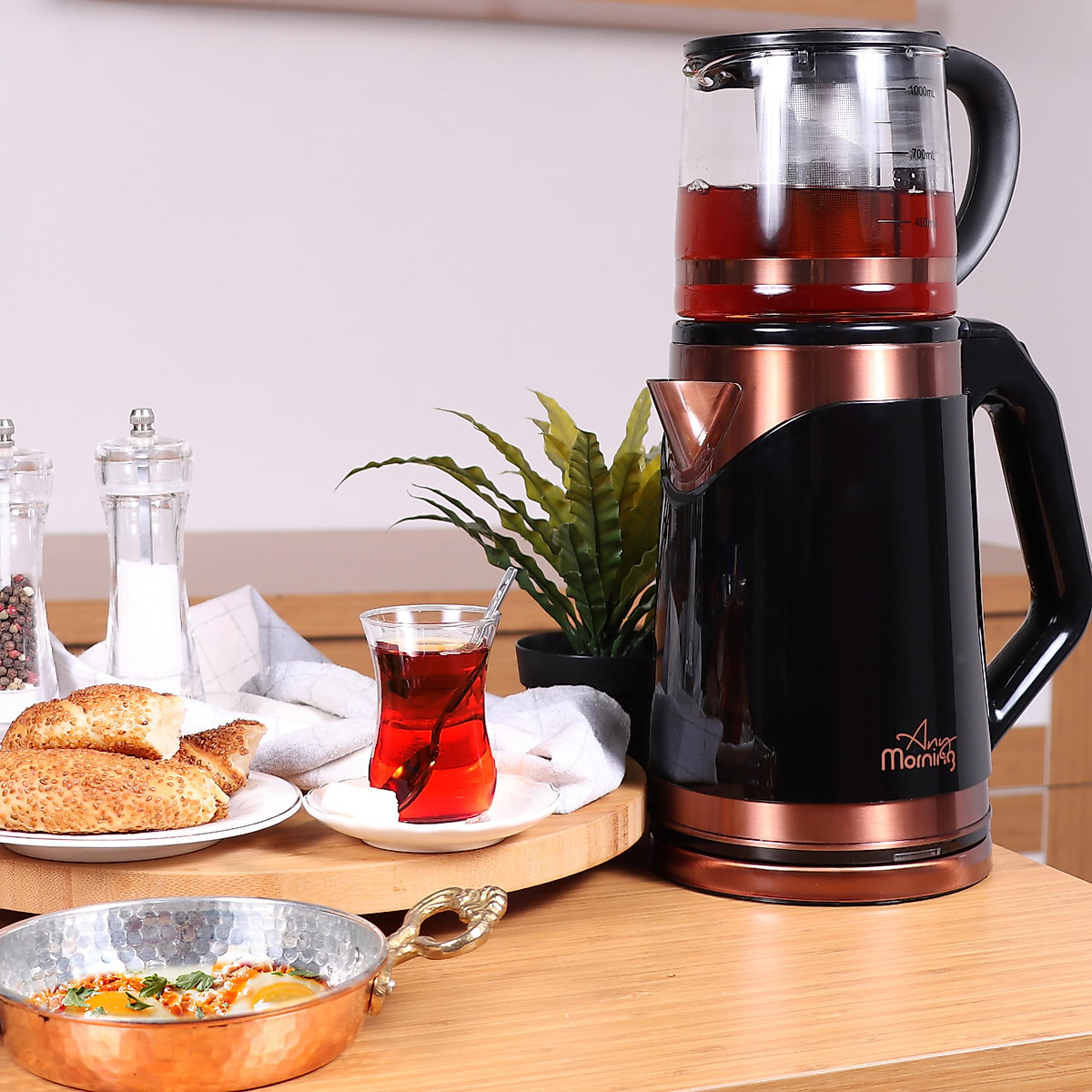 Turkish Electric Tea Maker - Auto Shut Off, 2L Capacity