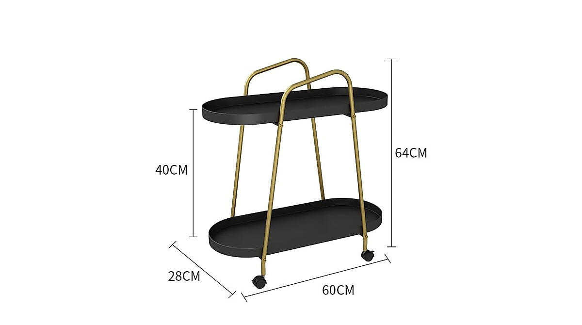 Versatile Rolling Cart Trolley with Wheels for Any Room