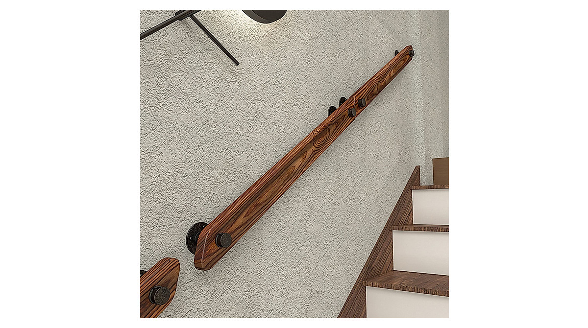 Rustic Wood Handrail Kit for Indoor and Outdoor Safety