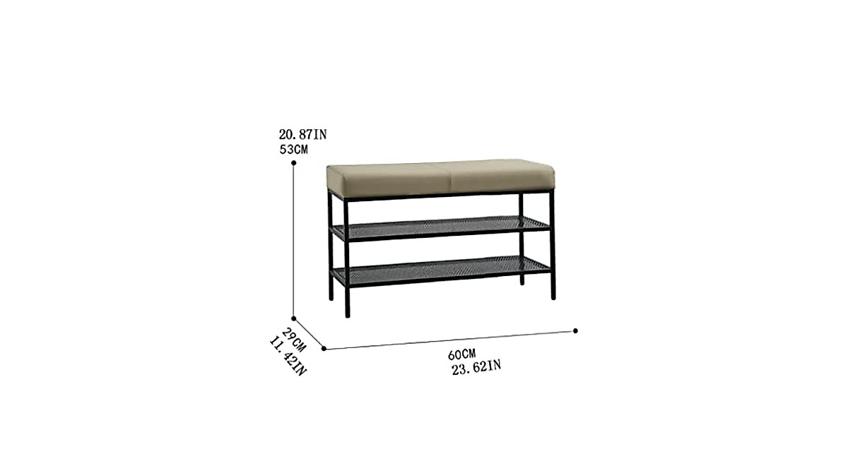 Stackable Shoe Rack Bench with Cushion for Entryway