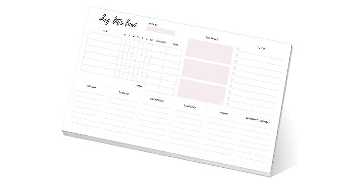 Weekly Planner Sticky Notepad - Repositionable Habit Tracker 10