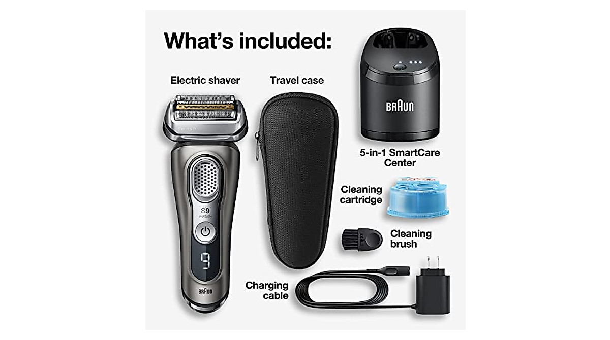 Braun Series 9 9385cc Electric Razor for Men - Wet & Dry Shave