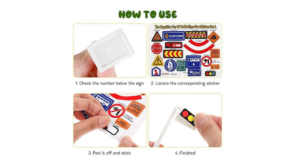 Kids Traffic Signs Playset - Fun & Educational Toys