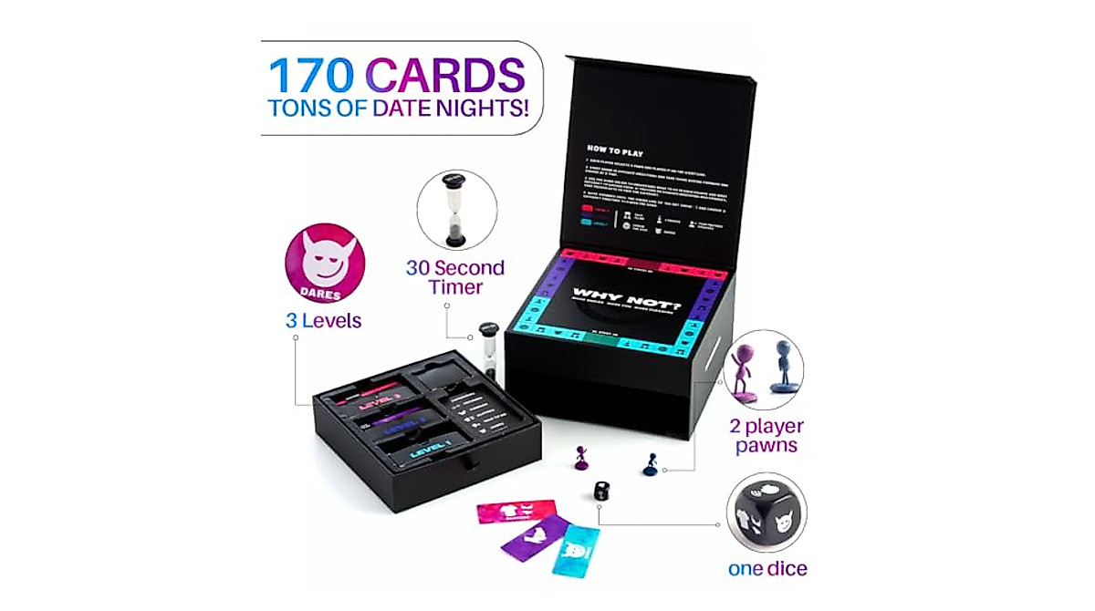 Why Not? Romantic Board Game for Couples - 170 Cards