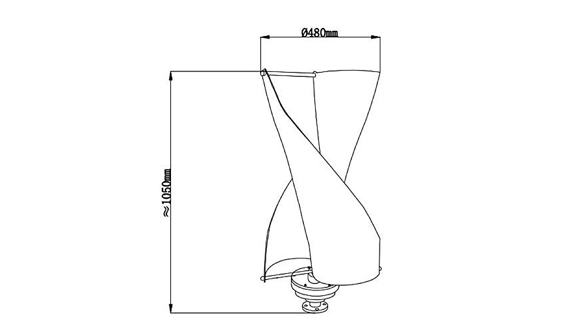 Kaibrite 400W Vertical Wind Turbine Generator