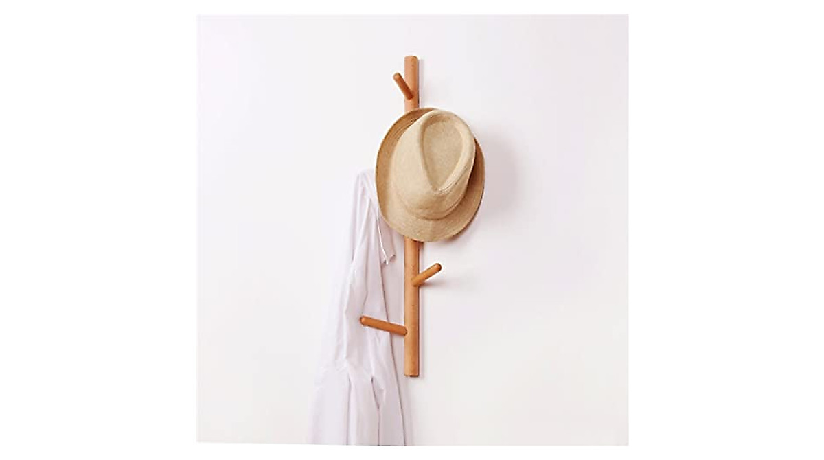 Natural Wood Tree Branch Hook - Stylish Coat Hanger