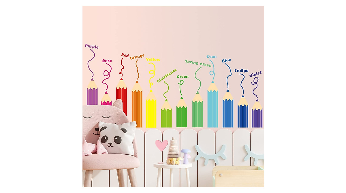Colorful Crayons Wall Decals for Kids' Rooms