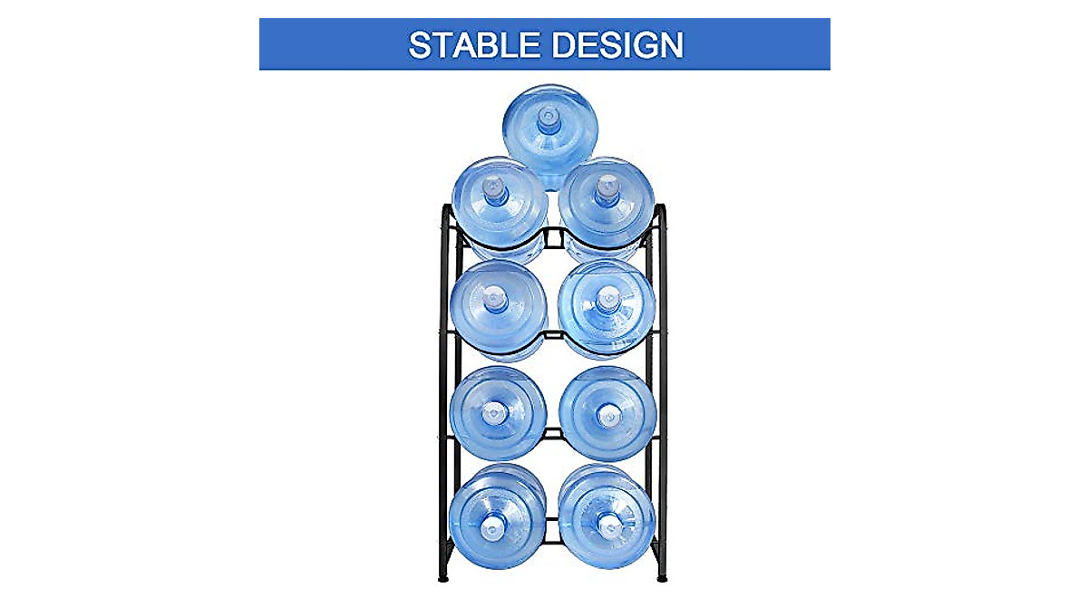 Heavy Duty 5 Gal Water Bottle Rack - Space Saver Solution
