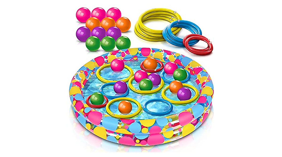 Gamie Floating Ring Toss Game for Kids - Outdoor Fun