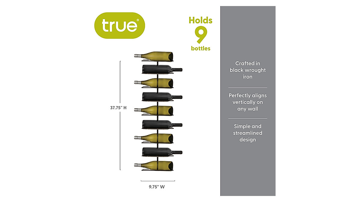 True Align Wall-Mounted Wine Rack - Modern, Space-Saving Storage