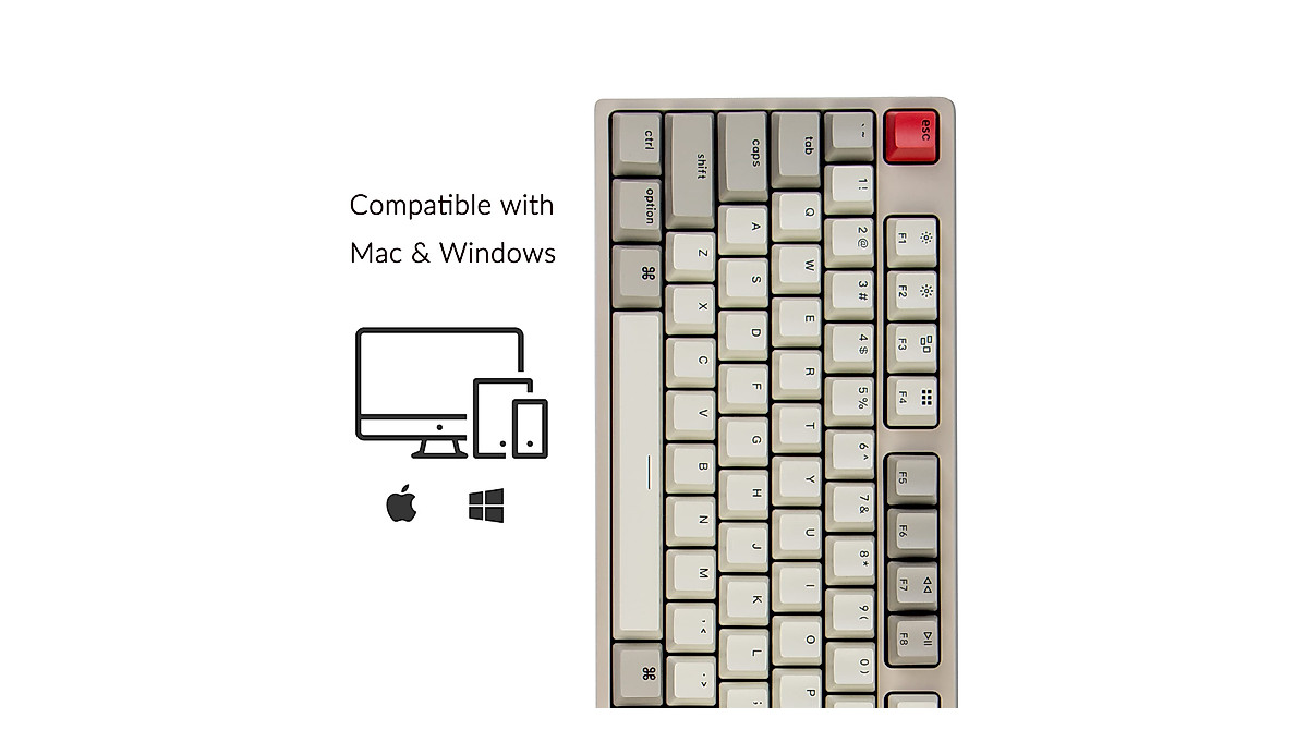Keychron C2 Wired Mechanical Keyboard: Mac/Win, Brown Switch